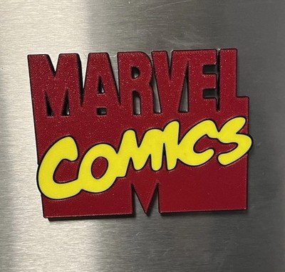Marvel Comics Logo Magnet 3d Printed
