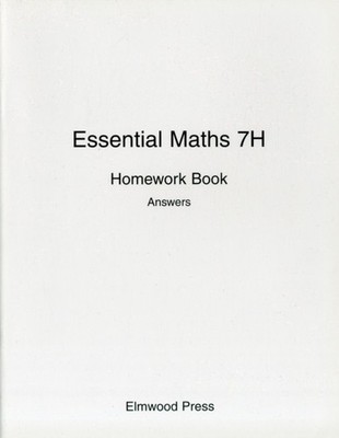 ESSENTIAL MATHS 7H HOMEWORK ANSWER BOOK by RAYNER, D Paperback Self Help