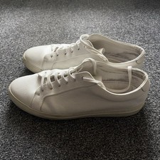 Reiss White Luca Tumbled - Low Top Size UK 9