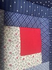 Handmade Quilted Patchwork Placemats Set of 4 Blue Hand Quilted 14x18” Reversibl — photo 2