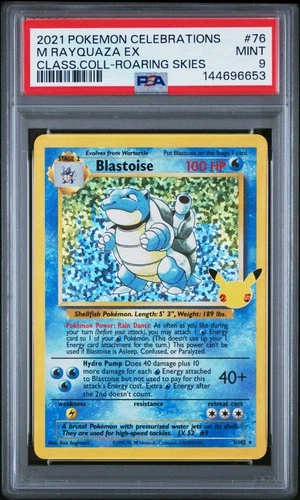Blastoise 2 Celebrations (MISLABEL ERROR M Rayquaza EX) Pokemon PSA 9 *653