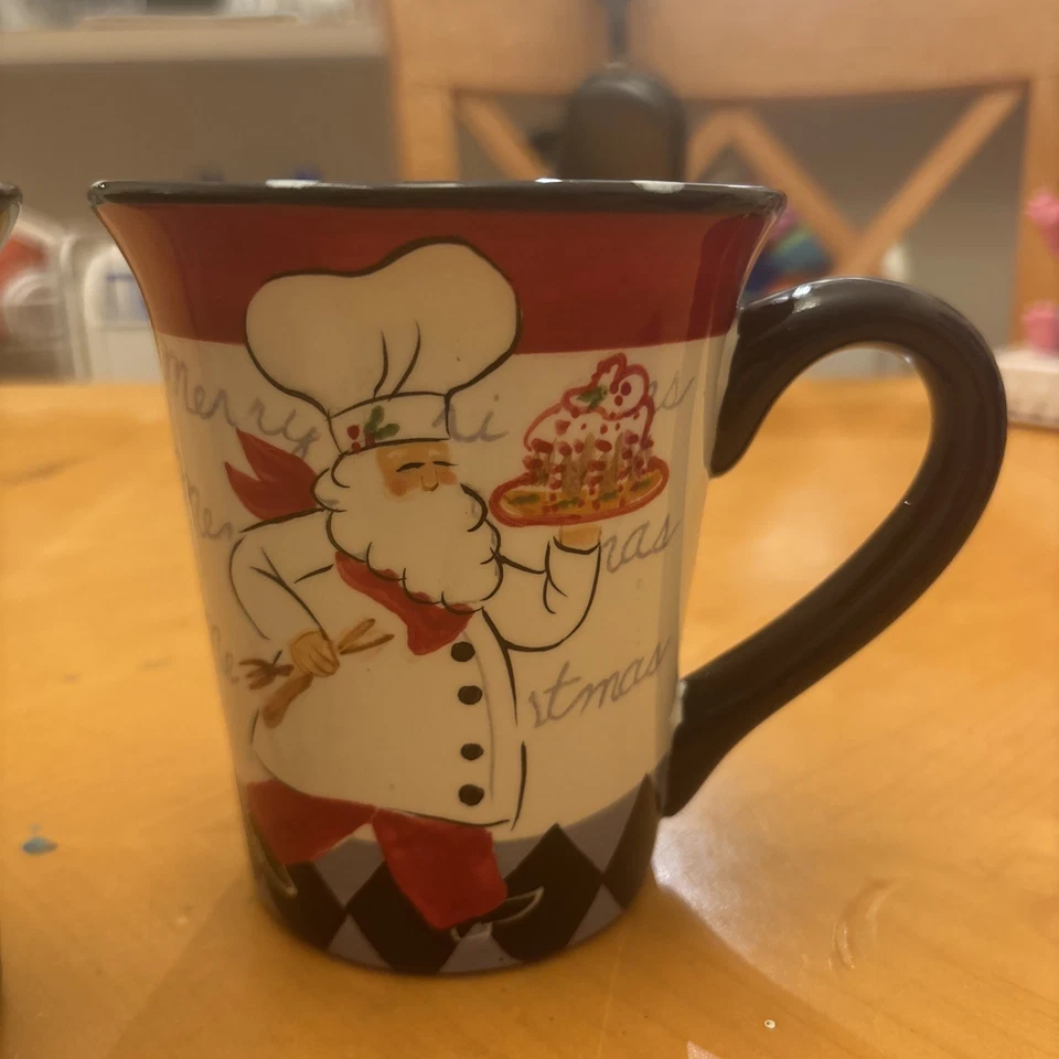 Santa Mugs Jennifer Brinley Baking Lot Of 3 Coffee Mugs Cups Christmas read - Image 4 of 4