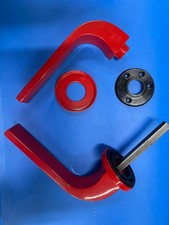 MANIGLIA ROSSA QUADRO 8 INFISSI ALLUMINIO 2 pz MANIGLIE PORTA LEGNO UNIVERSALE