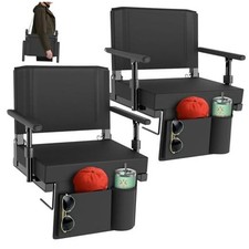 Stadium Seats with Back Support - Bleacher Chairs with Back and Cushion Large