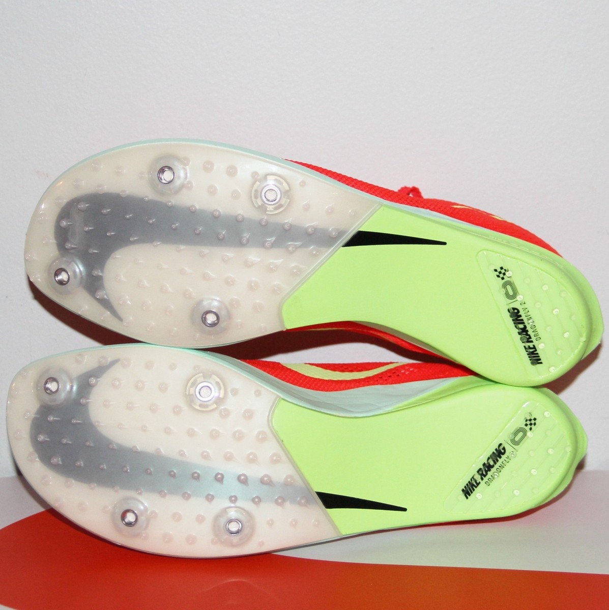 Nike ZoomX Dragonfly 2 Track Spikes Mens 6.5 Womens 8 Crimson Lime