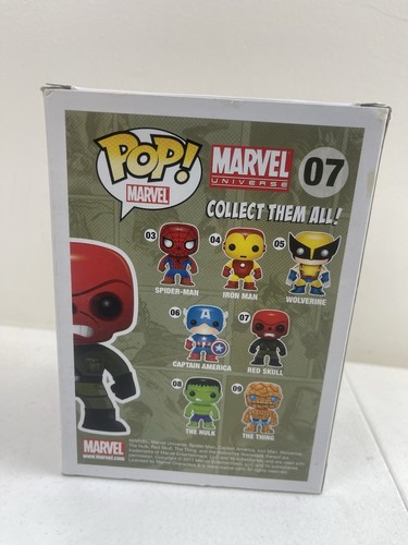 Funko Pop! Marvel #07 Calavera Roja Abovedada/Retirada Raro Nuevo - Imagen 2 de 6