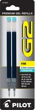 Pilot G2 Fine Point Gel Ink Refills 0.7mm , Turquoise, 2 Pack