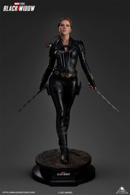 Queen Studios Avenger Black Widow Scarlett Johansson1/4 Scale Statue BLACK SUIT