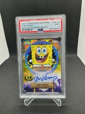 Topps Chrome Sapphire SpongeBob SquarePants 25th Anniversary Tom Kenny Auto 6/10