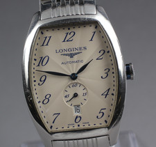 [Ecc+5] Orologio Uomo Automatico LONGINES Evidenza L2.642.4 Data Argento 33mm...