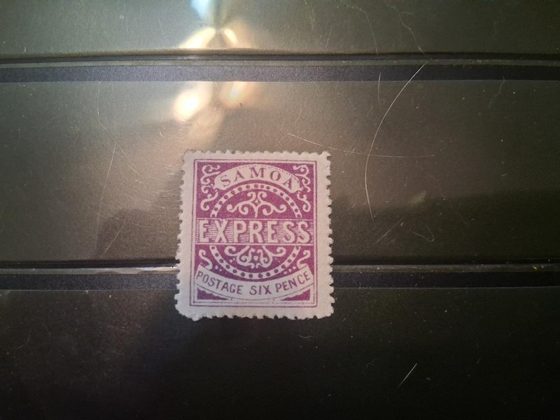 WESTERN SAMOA 6 PENCE MINT HINGED VIOLET (LOT 91)