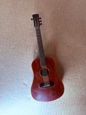 Miniature Acoustic Guitar Plastic Toy Pre-owned Slightly Damaged Cool Piece Doll