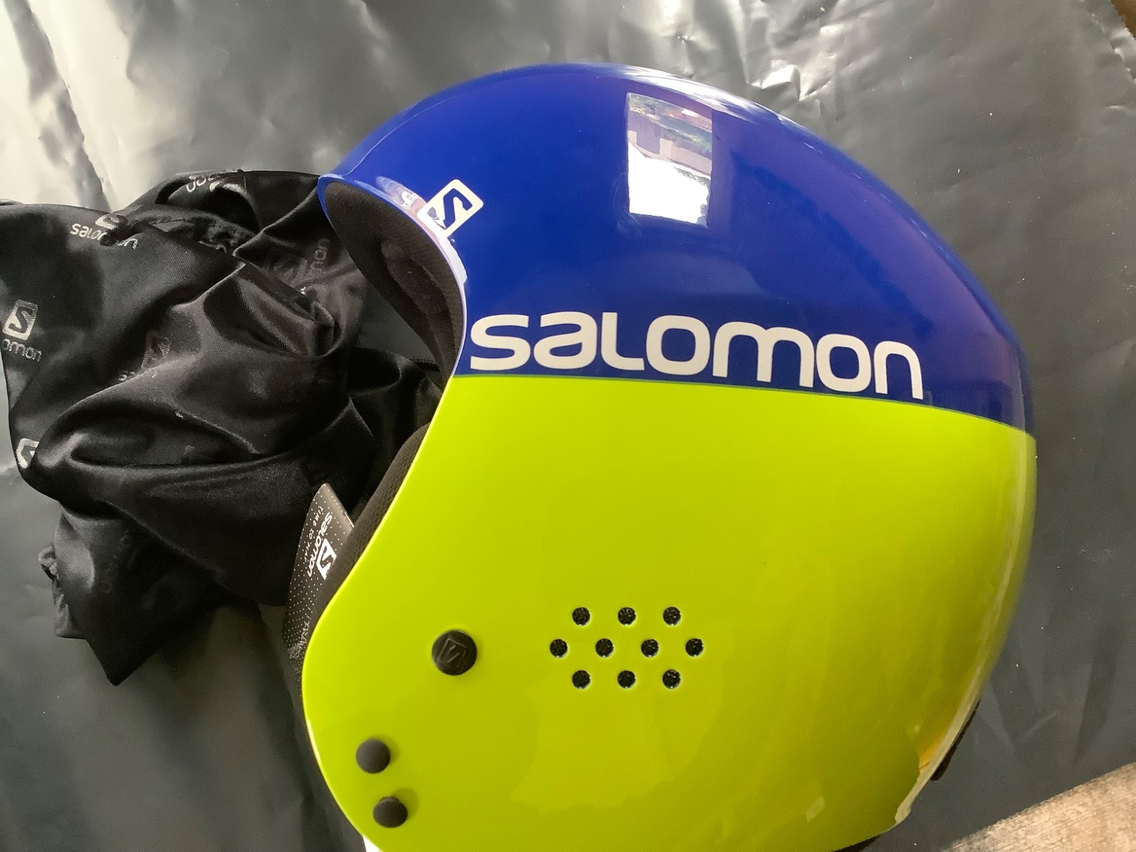 Casco da sci Salomon S Race FIS iniettato misura grande 58 59 cm nuovo