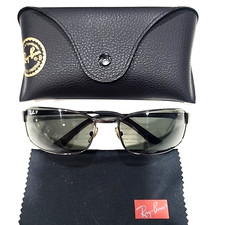 Ray Ban RB3269 004/58 Gunmetal Wrap Polarized Green Sunglasses 63-18 Case Cloth