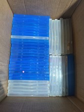 80 CLEAR / Blue DVD Cases Single Disc Empty Replacement Security Tag Inside