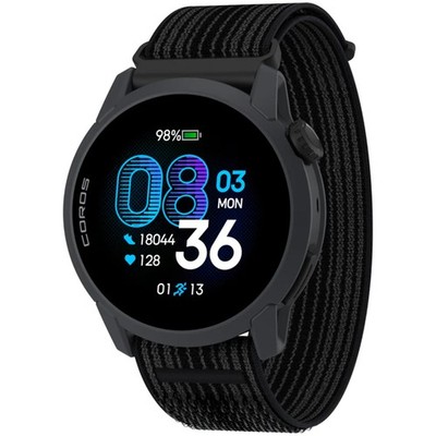 Coros Pace 4 AMOLED GPS Low Profile Athlete Sport Smart Watch - Black Nylon