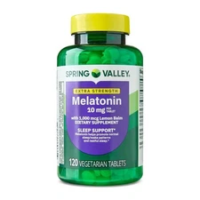 Spring Valley Melatonin 10mg Extra Strength Sleep Support, 120 Tablets