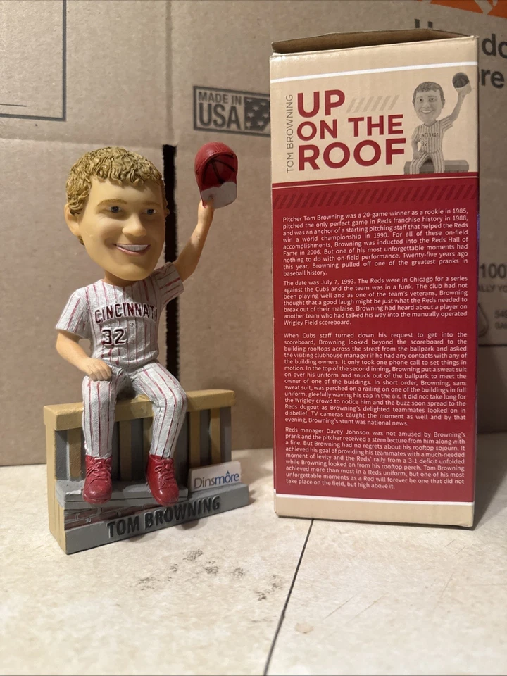 Tom Browning Cincinnati Reds Salón del Juego Bobblehead MLB Nuevo Foto 4 de 4