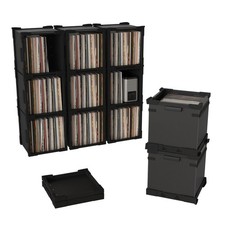FlexiCube Vinyl Record Storage Box   Stackable Organizer for 12  Records, Hol...