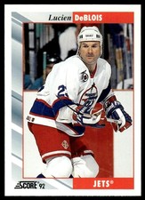 1992-93 Score Lucien Deblois Winnipeg Jets #371