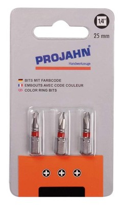 1/4'' markierter Bit Phillips Nr 3. 3er Pack L25 mm