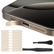 8PCS iPhone Speaker Dust Cover Compatible with 17, 17 Desert Titanium