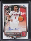2025 Bowman University Darrion Williams Auto Autograph RC Rookie