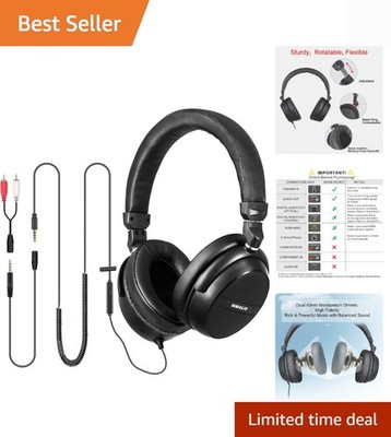 Long Cord Headphones for TV and PC with Volume Control and Mic, 21.6FT/6.6M E...