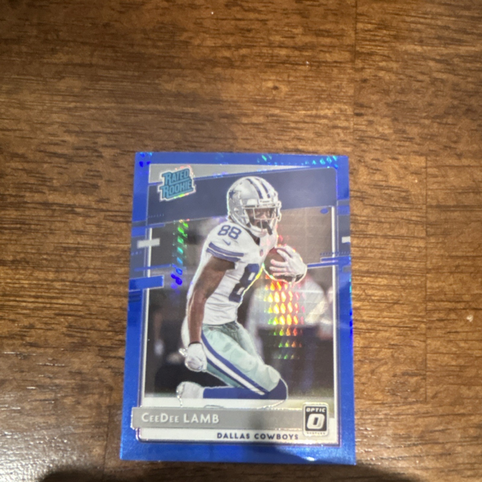 2020 Panini Donruss Optic Rated Rookie CeeDee Lamb Blue Hyper Prizm Cowboys