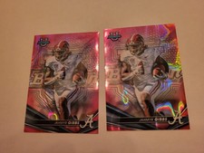 2022 Bowman University Best Jahmyr Gibbs RC Pink Lava Refractor /100 Lions RC