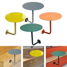 Table Basse Ronde à Fixer Au Mur avec Vis, Facile à Assembler, Idéale pour Un