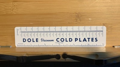 Chicago Illinois Dole Refrigerating Company Ruler Vacuum Cold plates Used