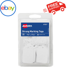 Avery Strung Marking Tags w/String Attached Gift Tags 1.75 x 1.09 100pk 6732 New
