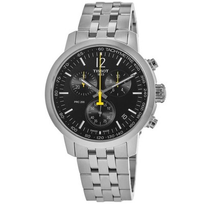 New Tissot PRC 200 Quartz Chronograph Black Men's Watch T114.417.11.057.00