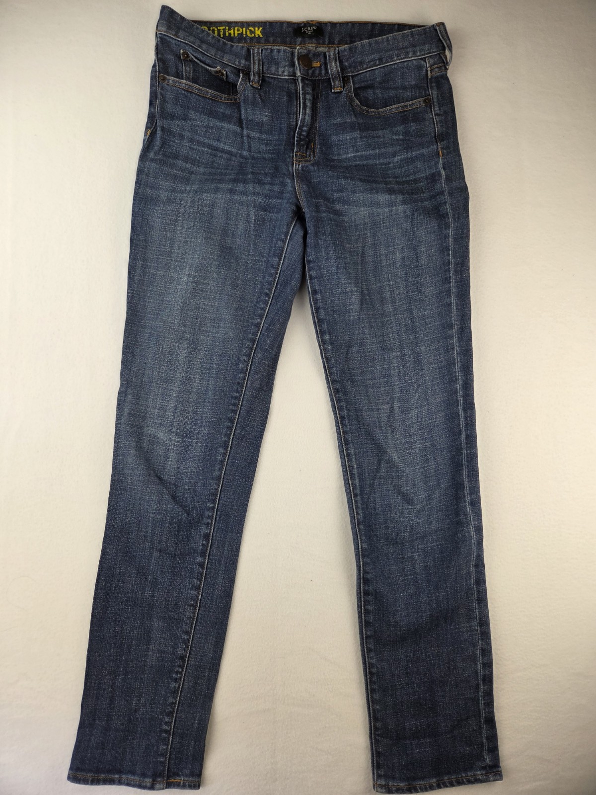 J Crew Womens 28x29” Matchstick Slim Straight Jeans Dark Wash Stretch Denim