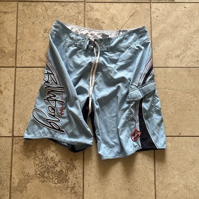 Billabong Vintage Swim Trunks Board Shorts Sz 36 Y2K 2000s Graphic