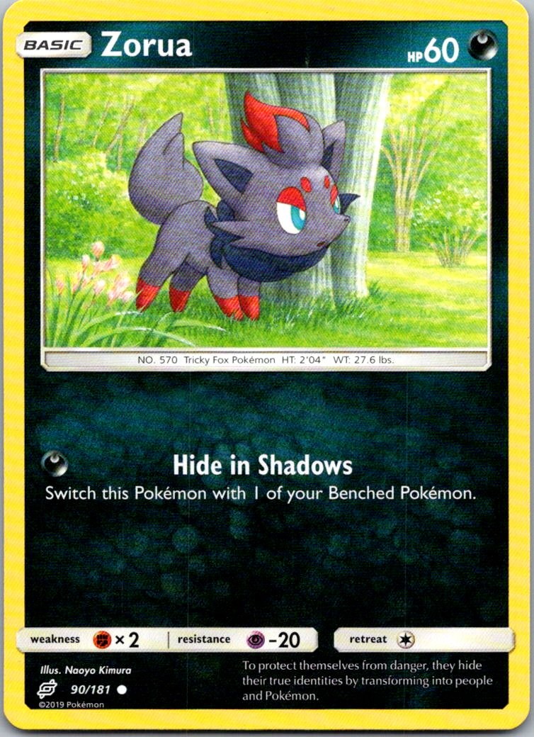 Zorua 90/181 Common Team Up Pokemon Lightly Played