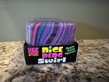 NeeDoh Nice Berg Swirl XL Giant Nee Doh Squishy Swirl Cube Pink Blue Purple New
