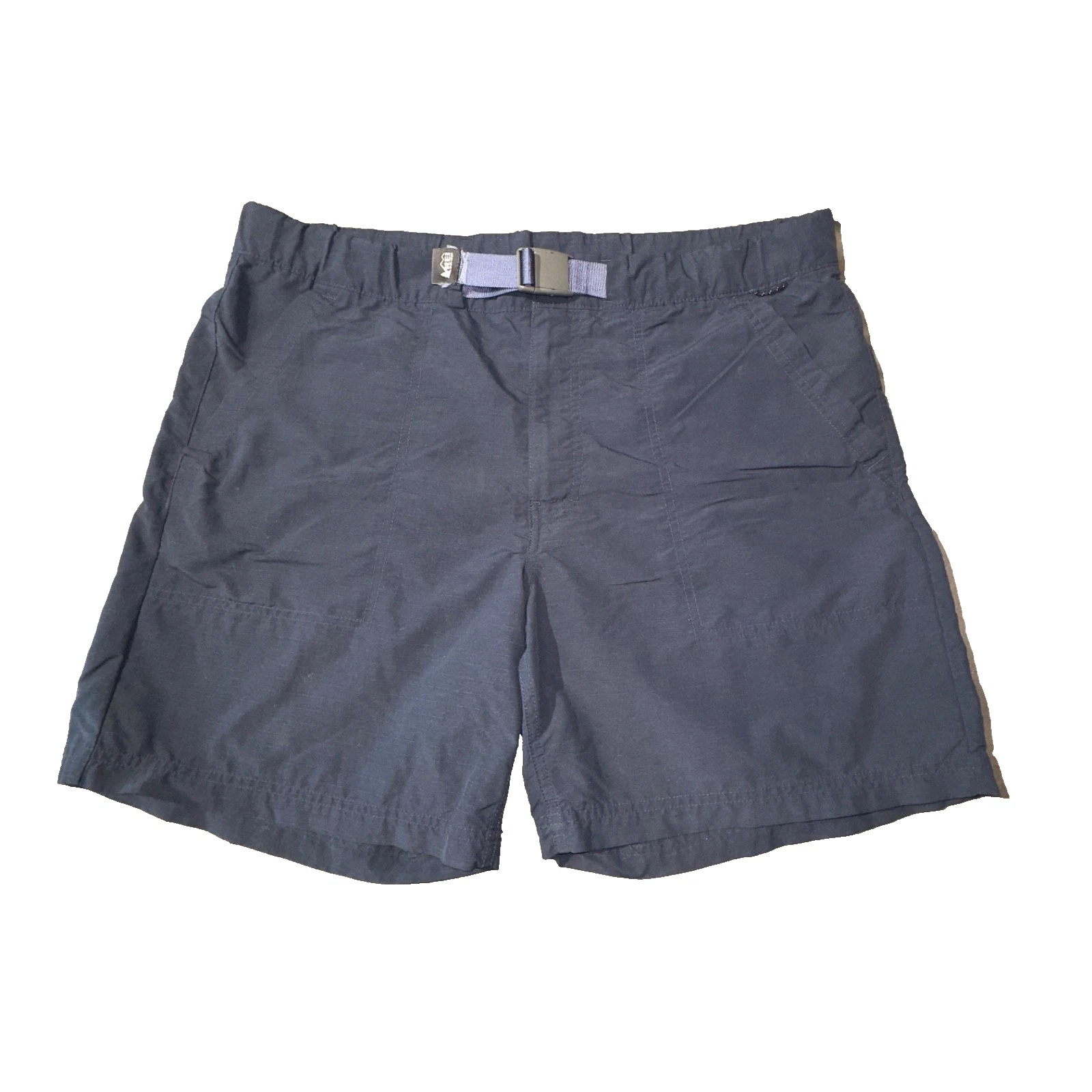 REI Co-op Sahara Amphib Shorts Mens L Gray Belted Outdoor Hiking 6.5"