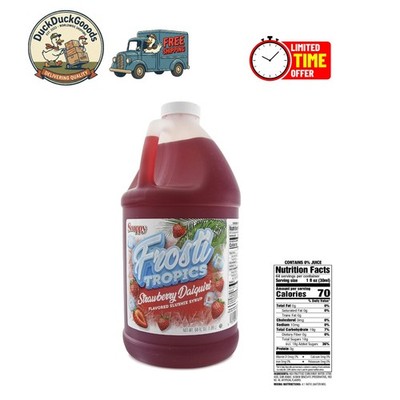 Frosti Tropics Strawberry Slushie Syrup - Gluten-Free Drink Mixer for Parties
