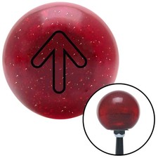Black Bubble Directional Arrow Up Red Metal Flake Shift Knob W M16x1.5 Insert Black Bubble Directional Arrow Up Red Metal Flake Shift Knob W M16x1.5 Insert