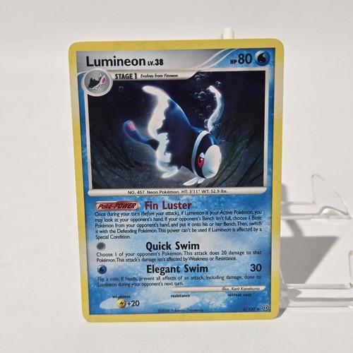 Pokemon TCG Lumineon 4/100 Stormfront Holo MP Holo Card With SWIRL!