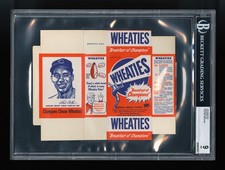1951 Wheaties Bob Feller - Full unfolded box - BGS 9