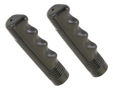 1 Pair LOWRIDER Retro Bicycle Grips 7/8"x 115mm Black Flangeless Handlebar Pair