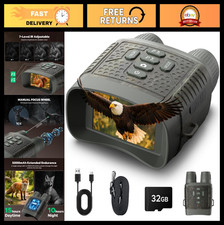 4K Night Vision Goggles with 3" Screen, 10X Zoom, Infrared Binoculars, 5000mAh B
