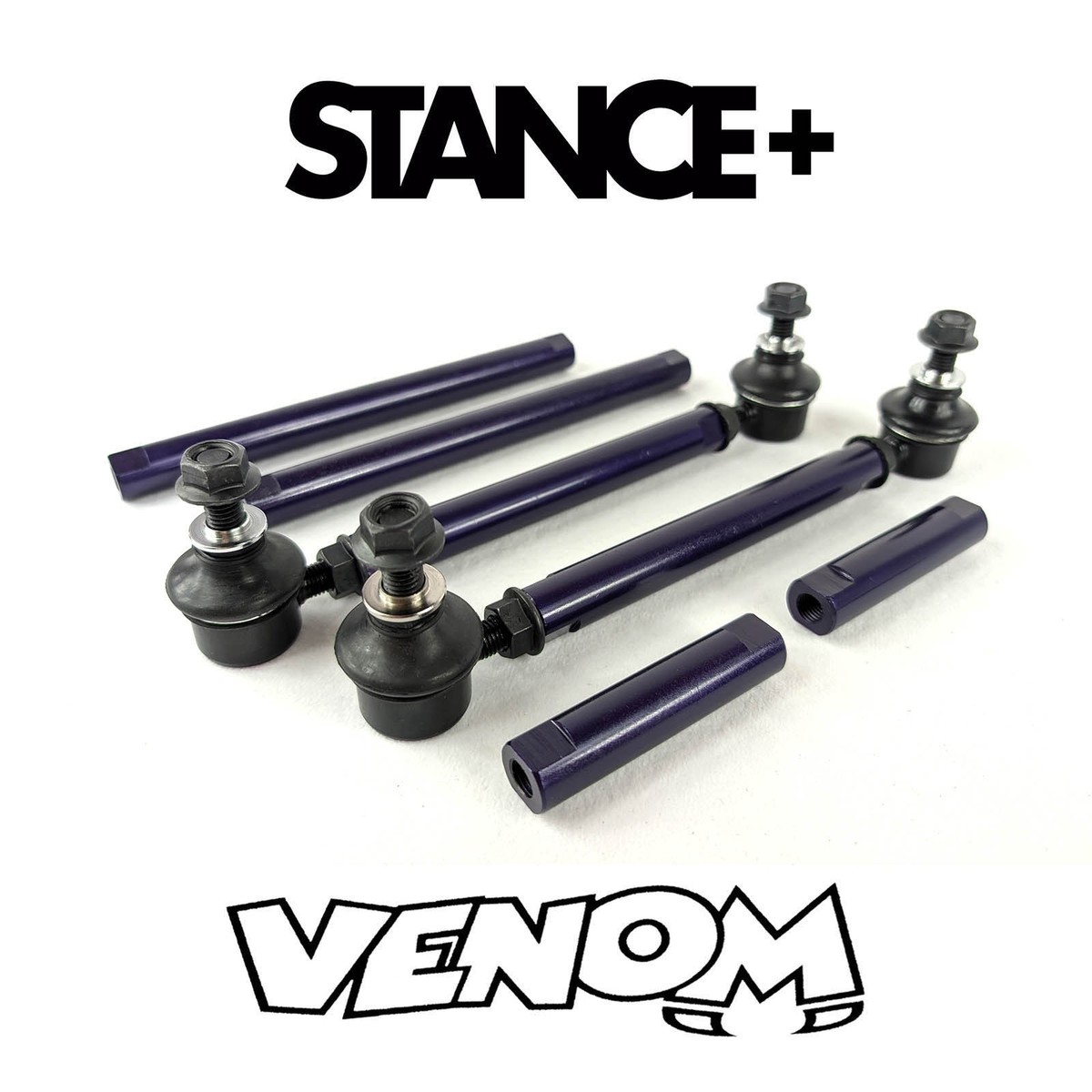 Stance+ Adjustable Front Drop Links 150mm-320mm M10 M12 VW Caddy