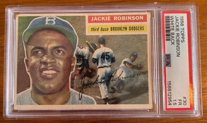 1956 Topps - Jackie Robinson #30 White Back PSA 1.5