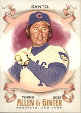 Ron Santo 2021 Topps Allen & Ginter #86 Chicago Cubs Baseball Trading Card