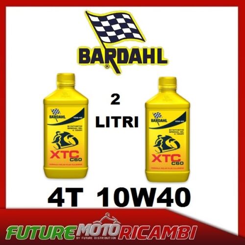 BARDAHL 2 LITRE ENGINE OIL XTC C60 4T 10W40 MOTORCYCLE SCOOTER KIT OIL QUAD MV AGUSTA - Picture 1 of 1