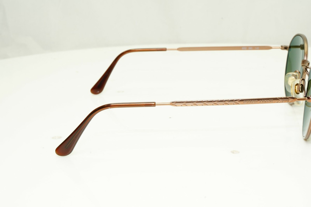 Authentic Giorgio Armani 1997 Vintage Sunglasses Brown Round Men
